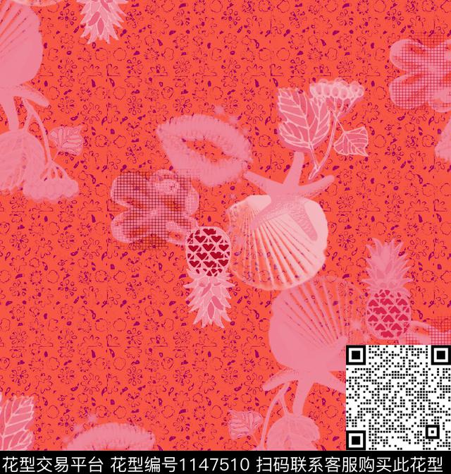 抽象几何创意数码印花华亿平台下载（图片编号: 1147510） - 瓦栏（Walan）