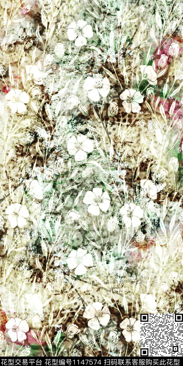 大牌风数码华亿平台花卉数码印花华亿平台下载（图片编号: 1147574） - 瓦栏（Walan）