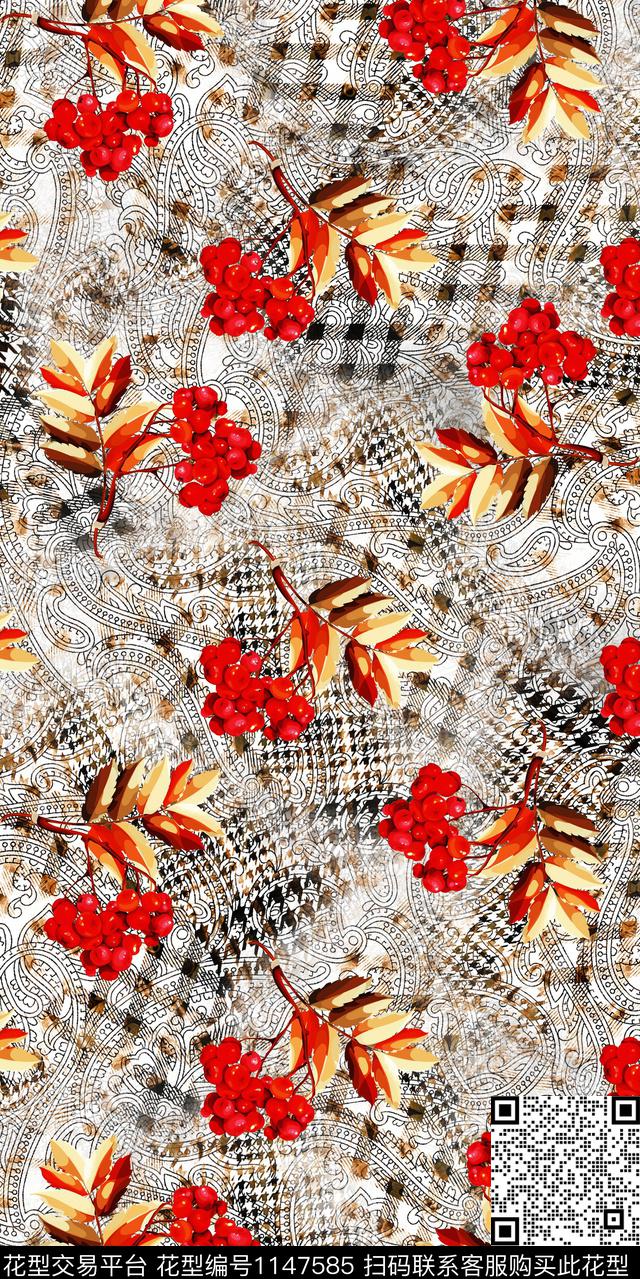 大牌风数码华亿平台花卉数码印花华亿平台下载（图片编号: 1147585） - 瓦栏（Walan）