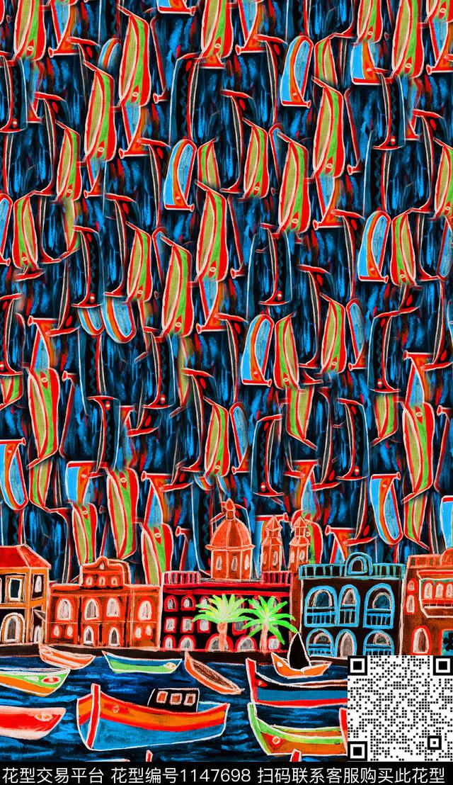 笔触肌理数码华亿平台数码印花华亿平台下载（图片编号: 1147698） - 瓦栏（Walan）