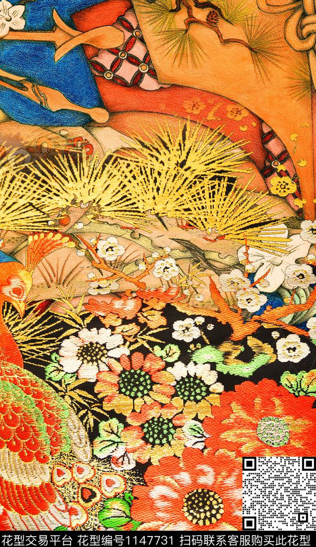 绣花华亿平台定位花花卉数码印花华亿平台下载（图片编号: 1147731） - 瓦栏（Walan）