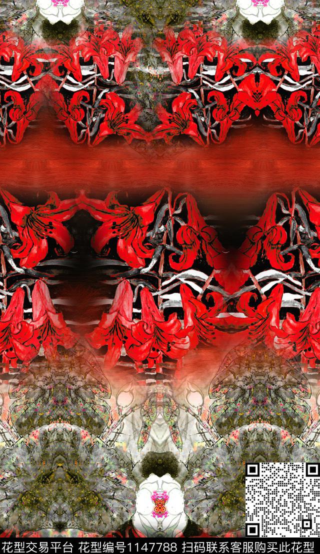 定位花中国风中老年数码印花华亿平台下载（图片编号: 1147788） - 瓦栏（Walan）