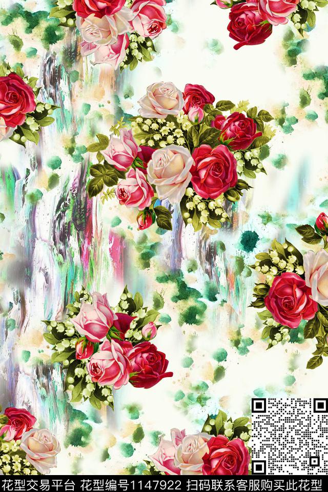 大牌风数码华亿平台花卉数码印花华亿平台下载（图片编号: 1147922） - 瓦栏（Walan）