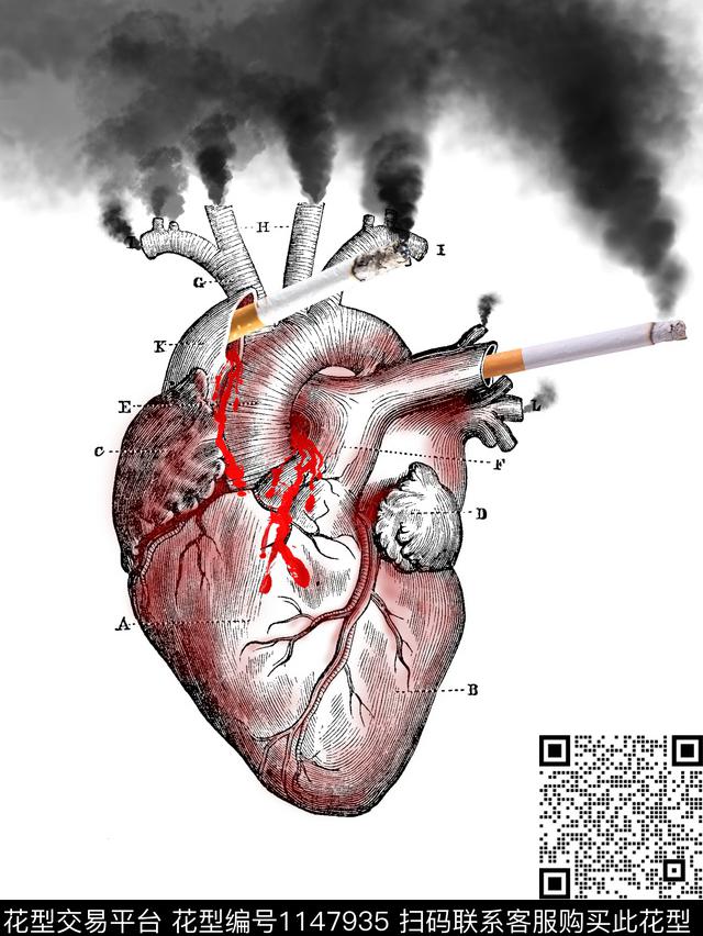 创意胸前独幅百搭数码印花华亿平台下载（图片编号: 1147935） - 瓦栏（Walan）