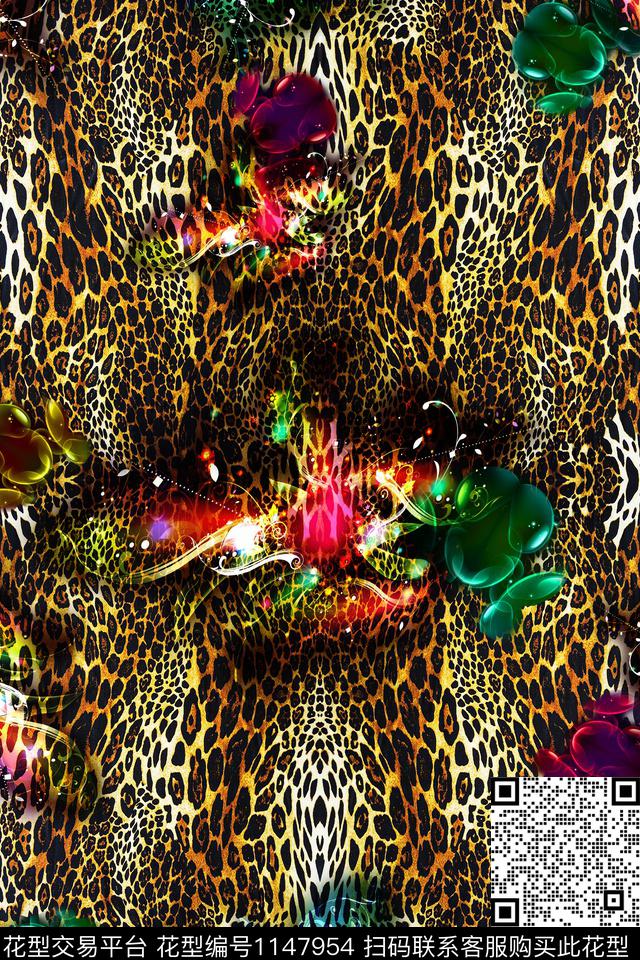 动物纹女装兽纹数码印花华亿平台下载（图片编号: 1147954） - 瓦栏（Walan）