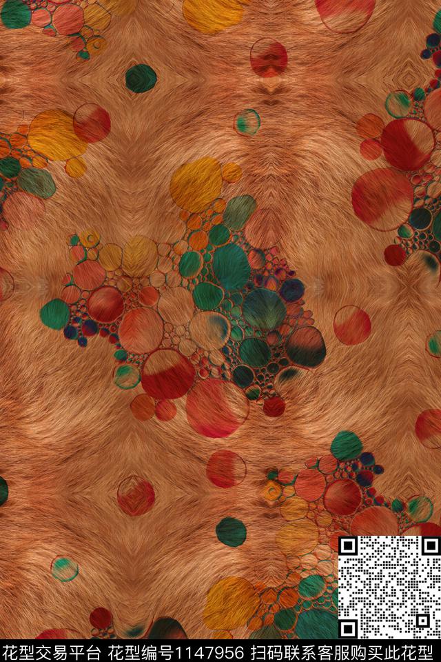 动物纹女装时尚数码印花华亿平台下载（图片编号: 1147956） - 瓦栏（Walan）