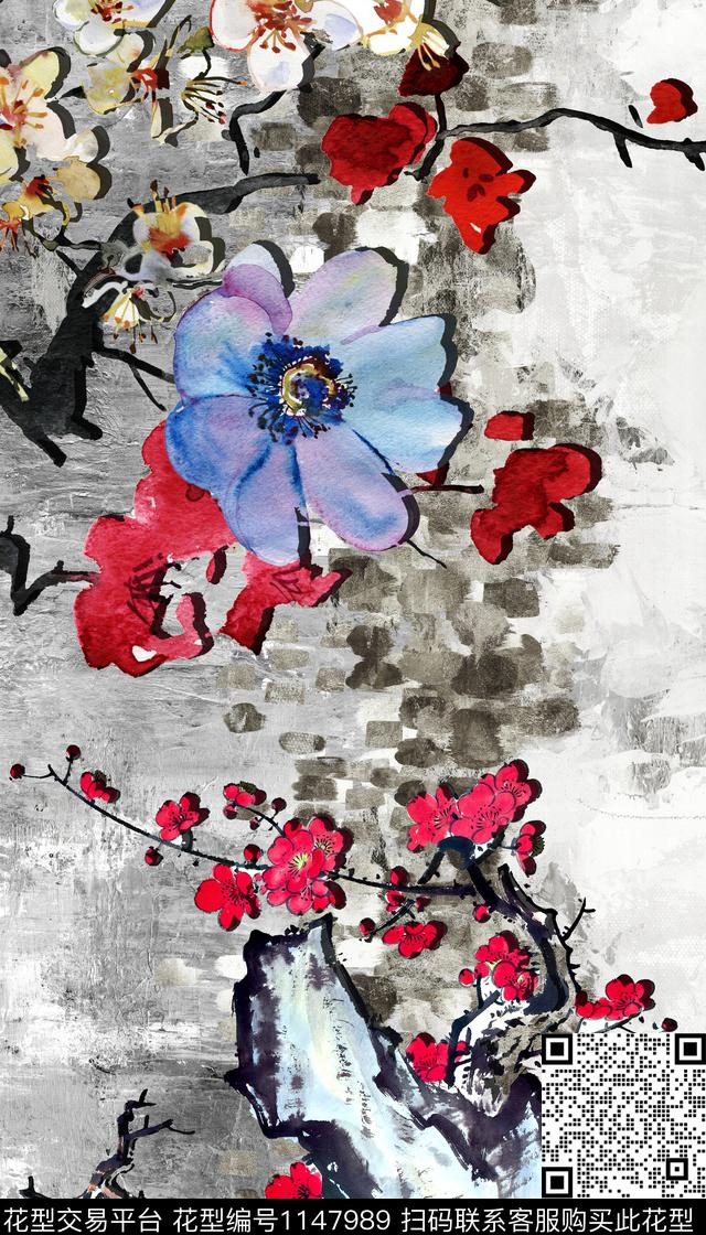 复古花卉民族风数码印花华亿平台下载（图片编号: 1147989） - 瓦栏（Walan）