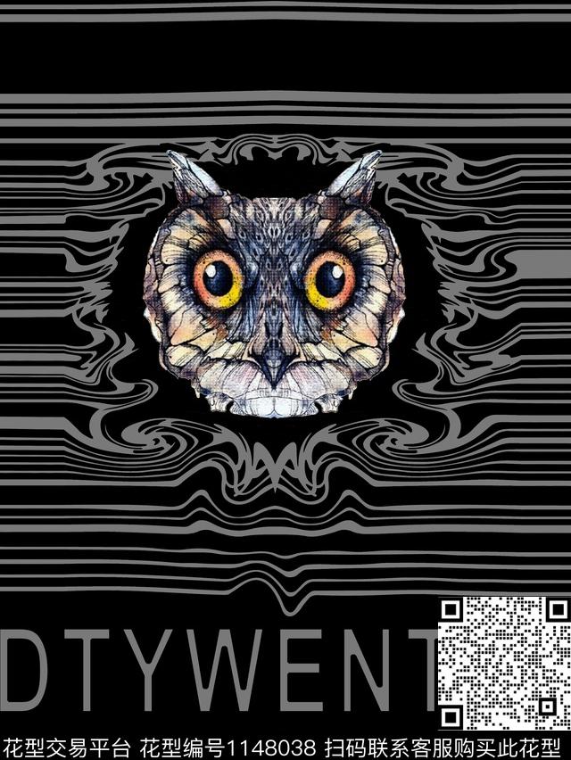 动物大牌风男装数码印花华亿平台下载（图片编号: 1148038） - 瓦栏（Walan）