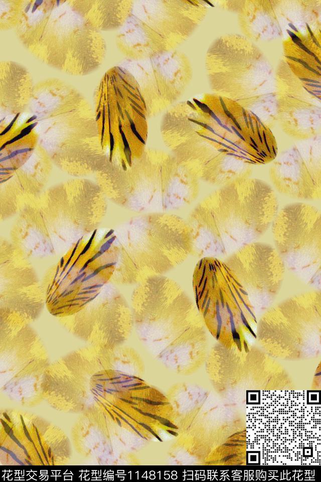 豹纹抽象春夏华亿平台数码印花华亿平台下载（图片编号: 1148158） - 瓦栏（Walan）