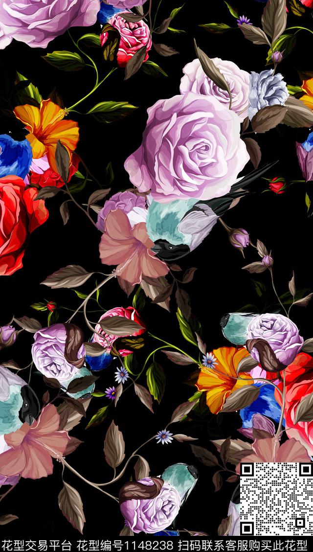 抽象男装大牌男装热带华亿平台数码印花华亿平台下载（图片编号: 1148238） - 瓦栏（Walan）