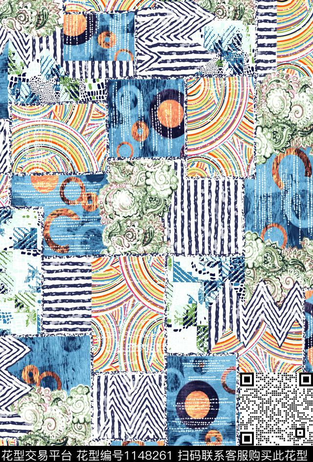 女装民族风佩斯利数码印花华亿平台下载（图片编号: 1148261） - 瓦栏（Walan）