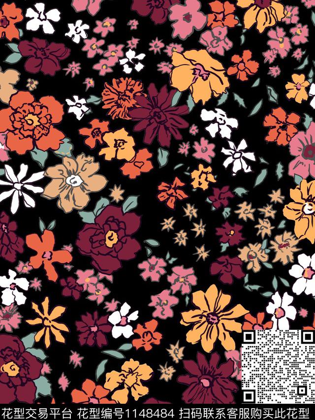 小碎花棉麻休闲传统印花华亿平台下载（图片编号: 1148484） - 瓦栏（Walan）