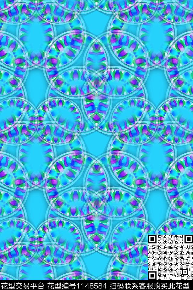 圆圈与波点迷彩图案碎碎花数码印花华亿平台下载（图片编号: 1148584） - 瓦栏（Walan）