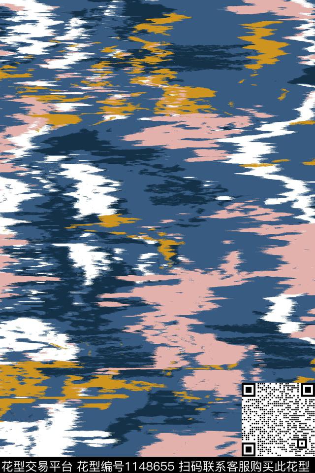 抽象迷彩大牌风数码印花华亿平台下载（图片编号: 1148655） - 瓦栏（Walan）