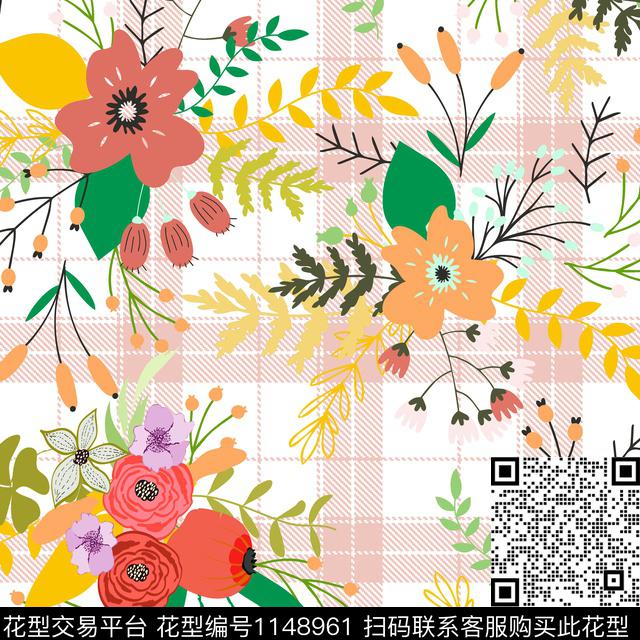 简约女装格子数码印花华亿平台下载（图片编号: 1148961） - 瓦栏（Walan）