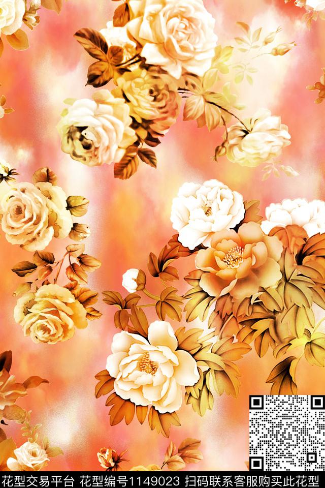 水彩手绘数码华亿平台数码印花华亿平台下载（图片编号: 1149023） - 瓦栏（Walan）