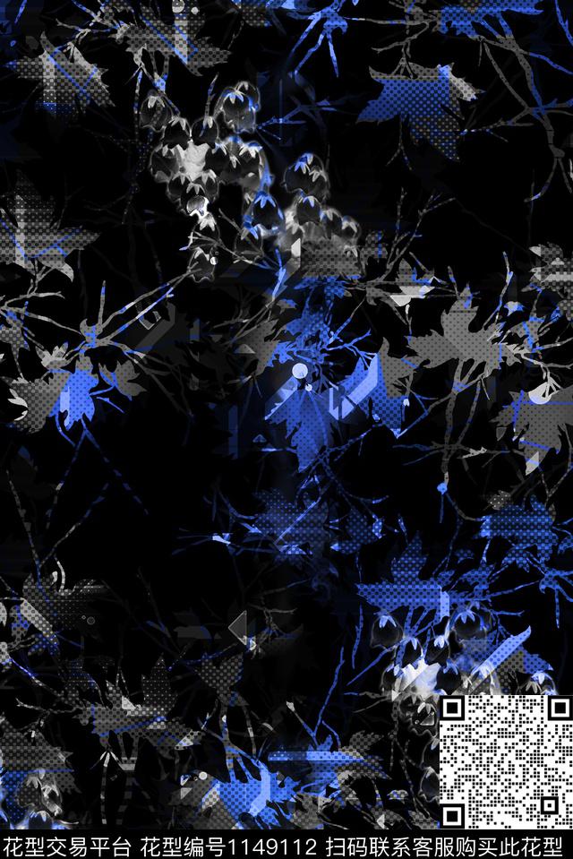 大牌风绿植树叶男装传统印花华亿平台下载（图片编号: 1149112） - 瓦栏（Walan）