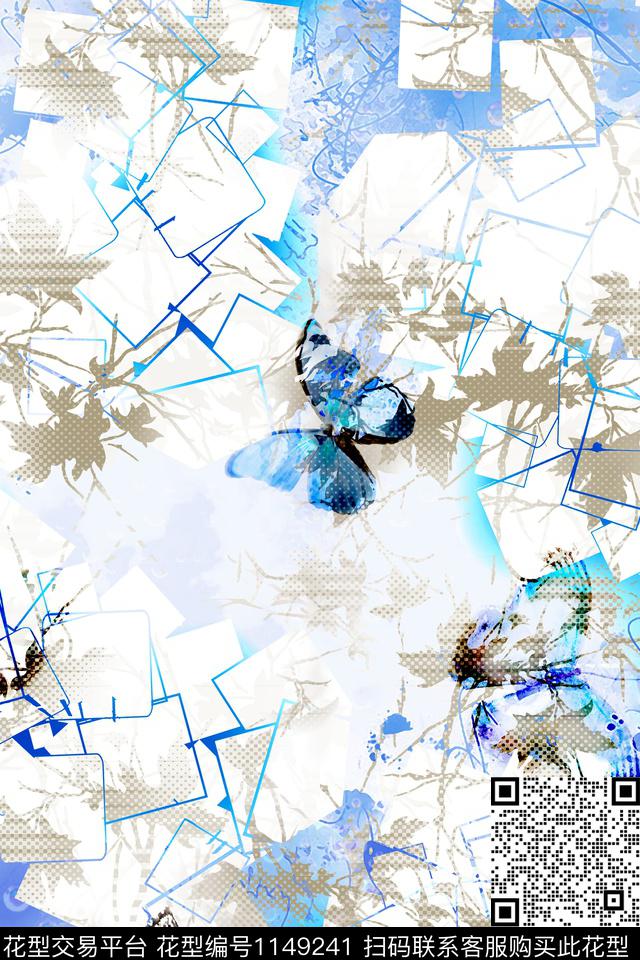 大牌风蝴蝶男装传统印花华亿平台下载（图片编号: 1149241） - 瓦栏（Walan）