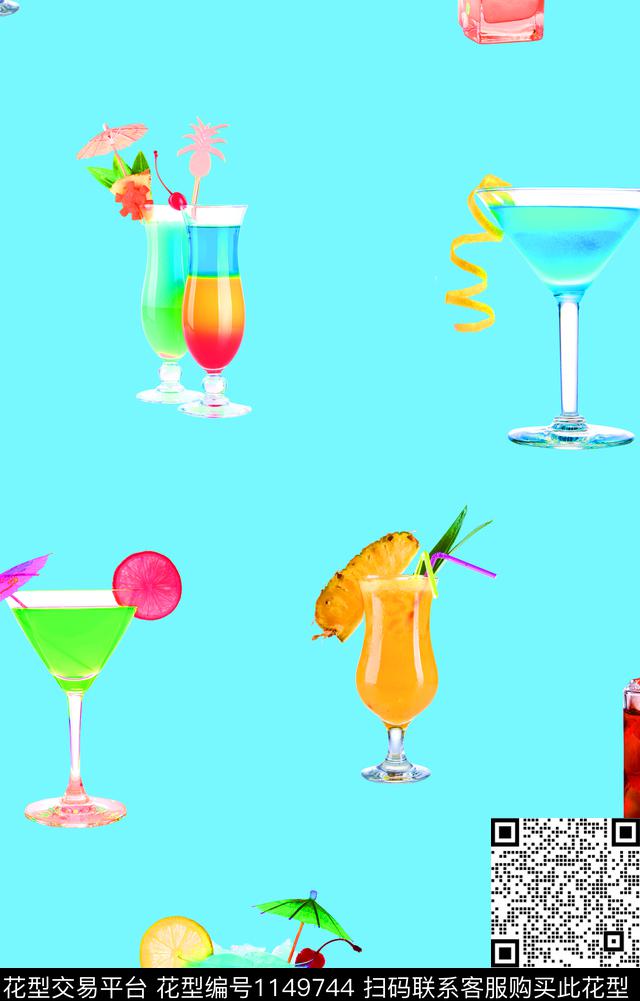 鸡尾酒数码华亿平台水果数码印花华亿平台下载（图片编号: 1149744） - 瓦栏（Walan）