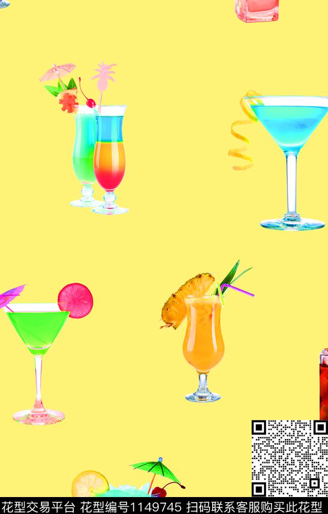 鸡尾酒数码华亿平台水果数码印花华亿平台下载（图片编号: 1149745） - 瓦栏（Walan）