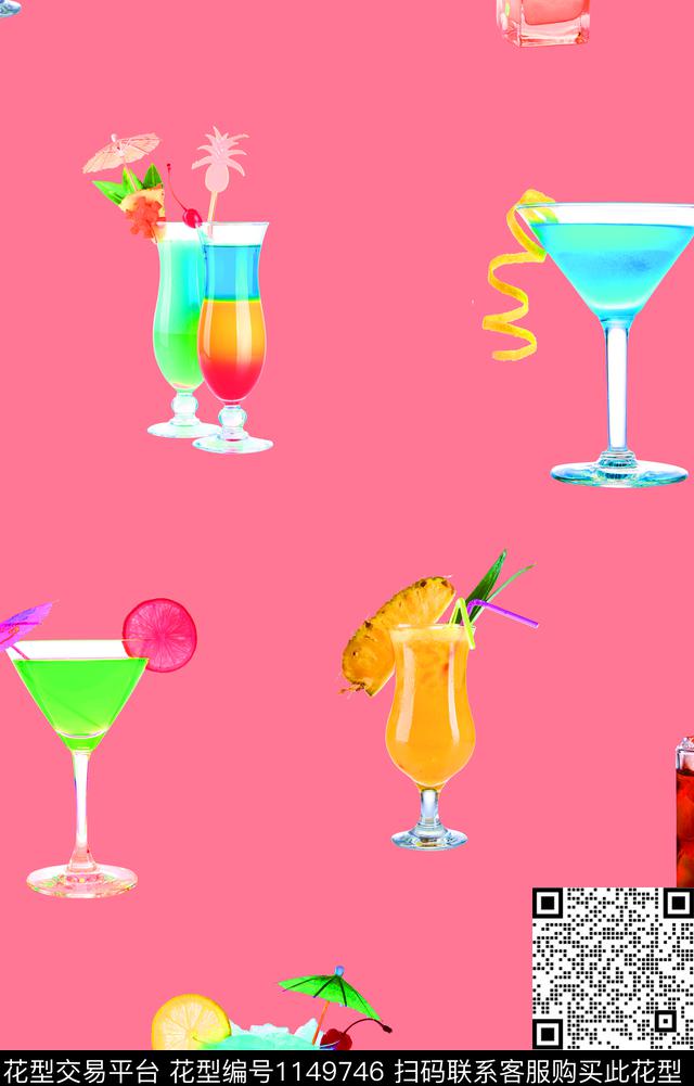 鸡尾酒数码华亿平台水果数码印花华亿平台下载（图片编号: 1149746） - 瓦栏（Walan）