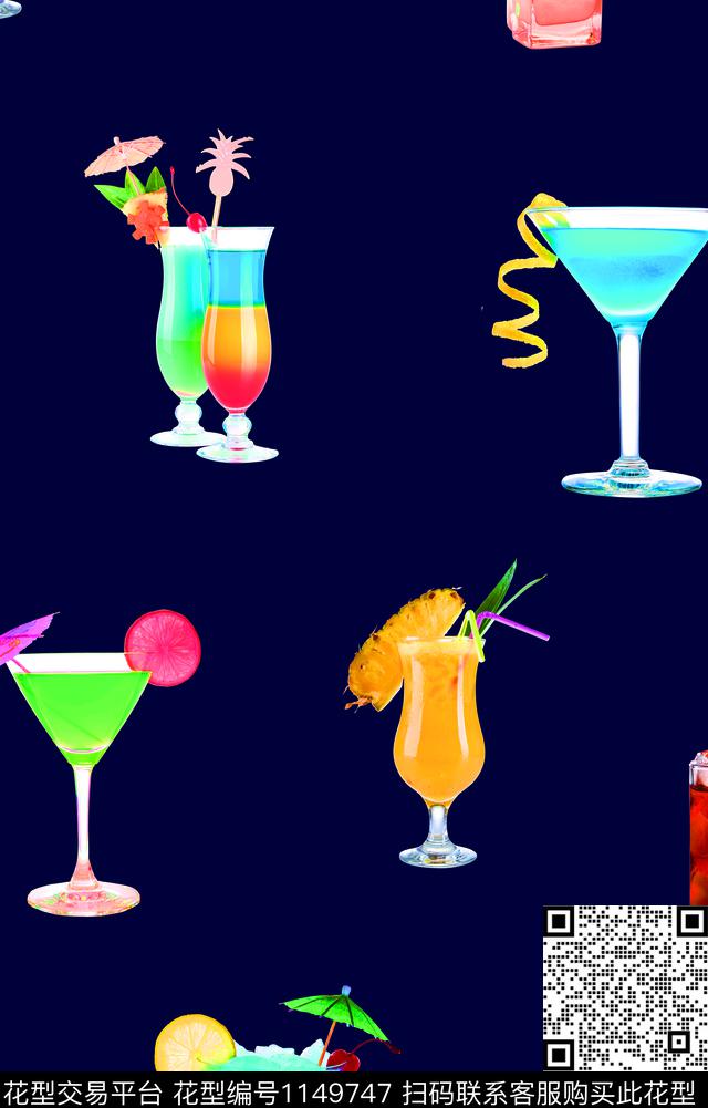 鸡尾酒数码华亿平台水果数码印花华亿平台下载（图片编号: 1149747） - 瓦栏（Walan）