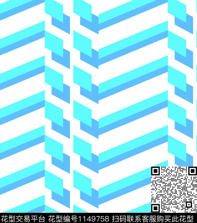 几何花卉大牌风格子传统印花华亿平台下载（图片编号: 1149758） - 瓦栏（Walan）