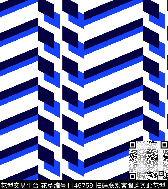 几何花卉大牌风格子传统印花华亿平台下载（图片编号: 1149759） - 瓦栏（Walan）