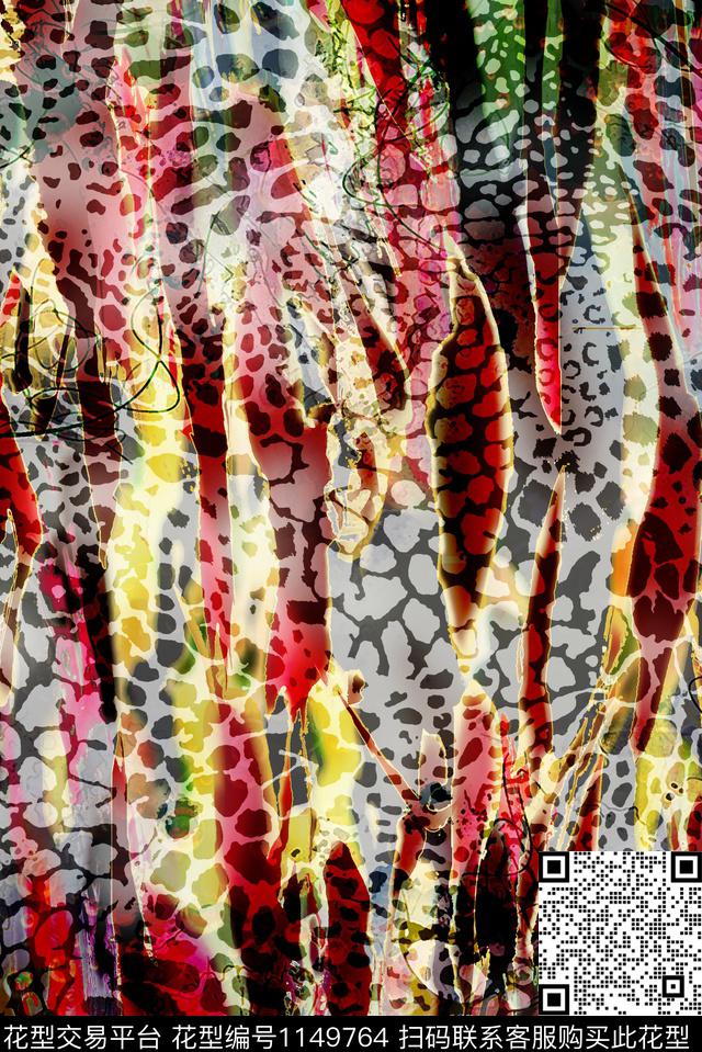 大牌风豹纹数码华亿平台传统印花华亿平台下载（图片编号: 1149764） - 瓦栏（Walan）
