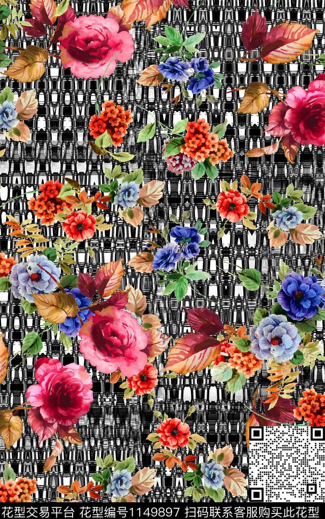 数码华亿平台花卉中老年数码印花华亿平台下载（图片编号: 1149897） - 瓦栏（Walan）