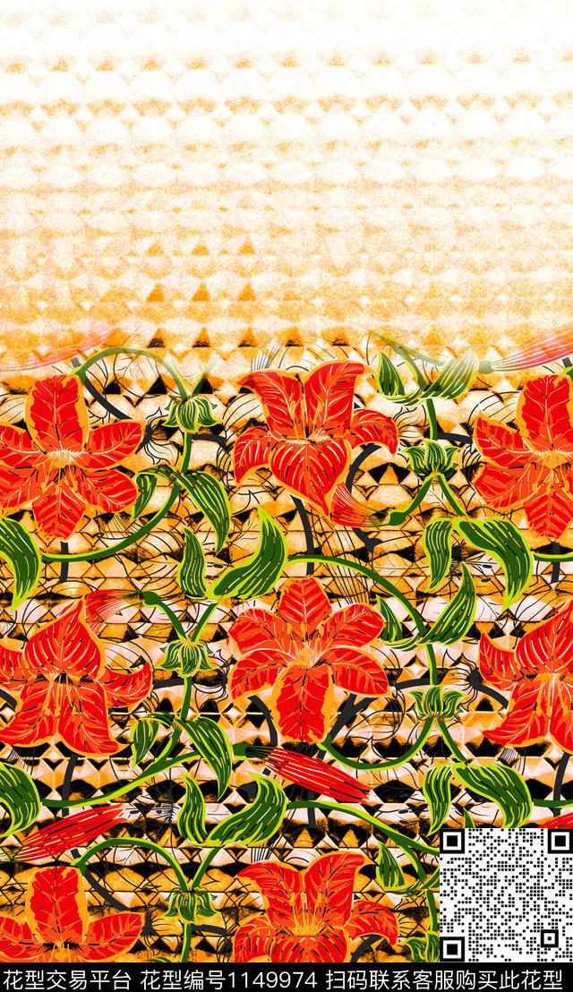 数码华亿平台花卉中老年数码印花华亿平台下载（图片编号: 1149974） - 瓦栏（Walan）