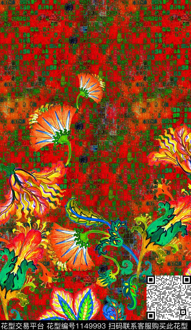 数码华亿平台花卉中老年数码印花华亿平台下载（图片编号: 1149993） - 瓦栏（Walan）
