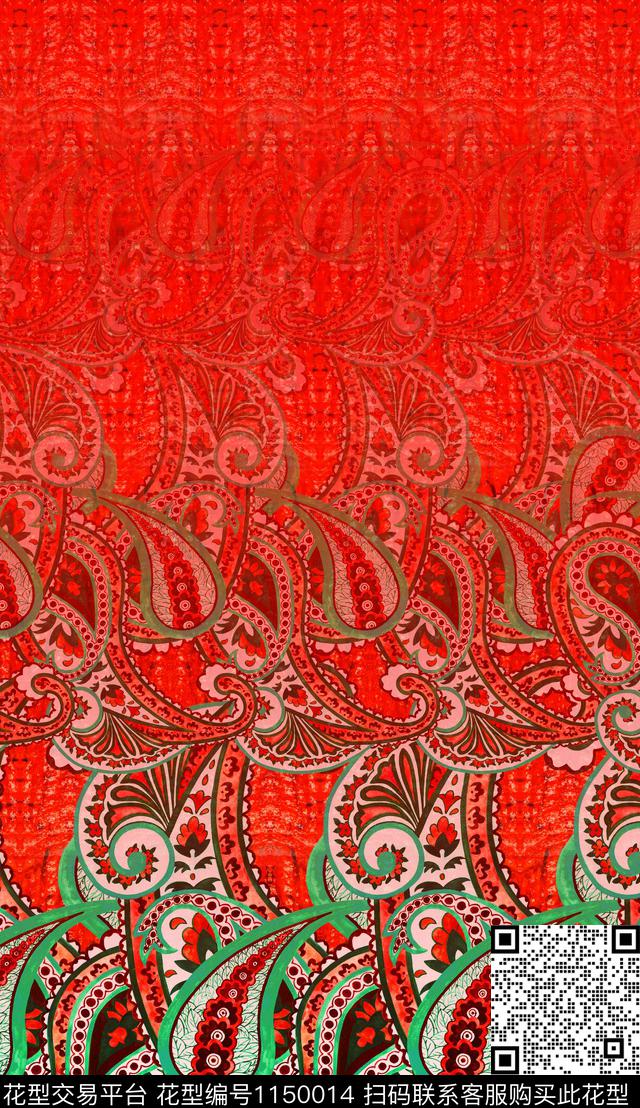 佩斯利数码华亿平台中老年数码印花华亿平台下载（图片编号: 1150014） - 瓦栏（Walan）