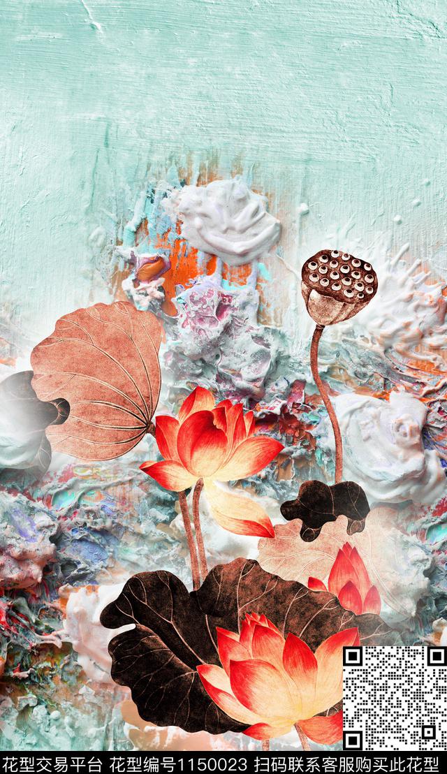 定位花数码华亿平台中老年数码印花华亿平台下载（图片编号: 1150023） - 瓦栏（Walan）