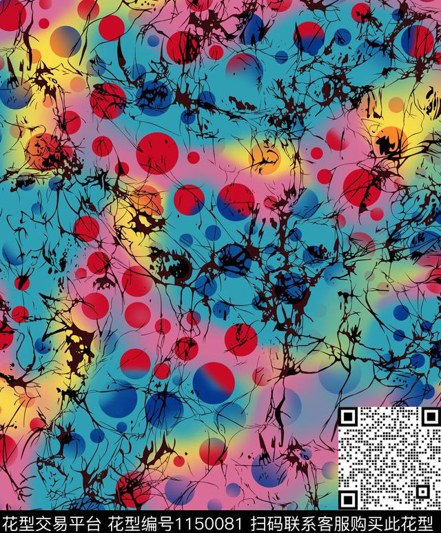 抽象女装大牌风传统印花华亿平台下载（图片编号: 1150081） - 瓦栏（Walan）