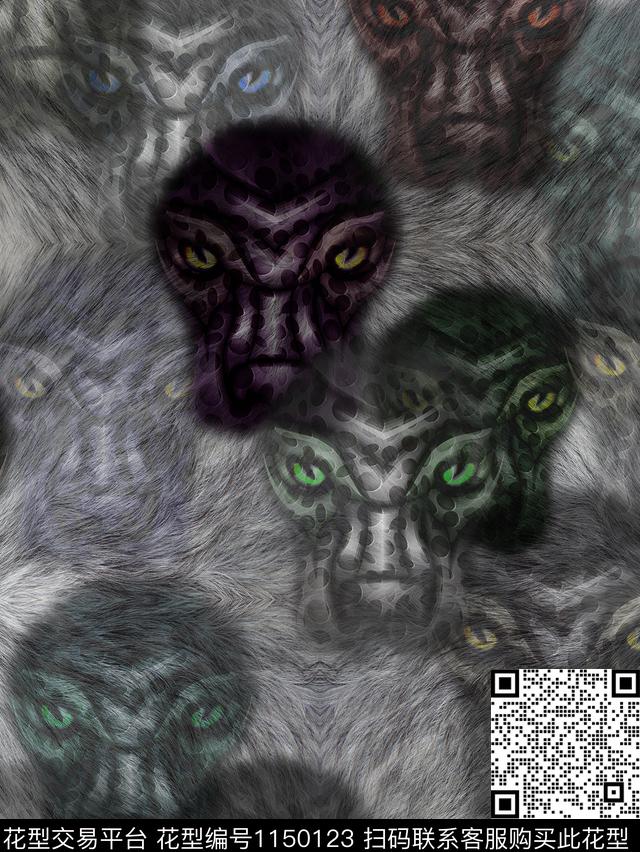 创意皮毛新款数码印花华亿平台下载（图片编号: 1150123） - 瓦栏（Walan）