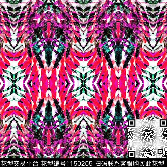 定位花数码华亿平台几何数码印花华亿平台下载（图片编号: 1150255） - 瓦栏（Walan）