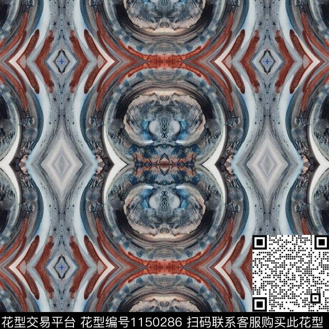 定位花数码华亿平台几何数码印花华亿平台下载（图片编号: 1150286） - 瓦栏（Walan）