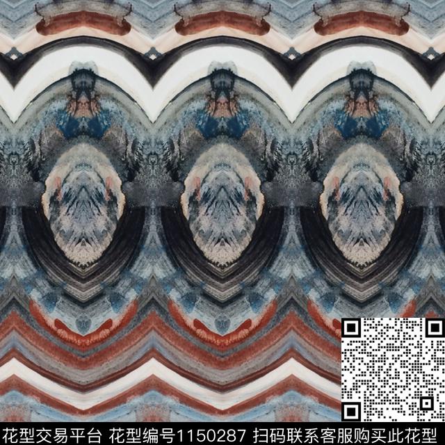 定位花数码华亿平台几何数码印花华亿平台下载（图片编号: 1150287） - 瓦栏（Walan）