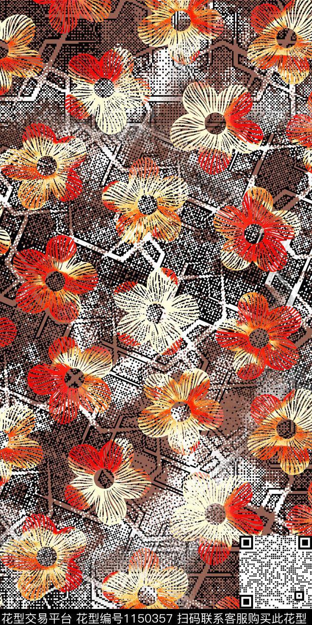 抽象大牌风数码华亿平台数码印花华亿平台下载（图片编号: 1150357） - 瓦栏（Walan）