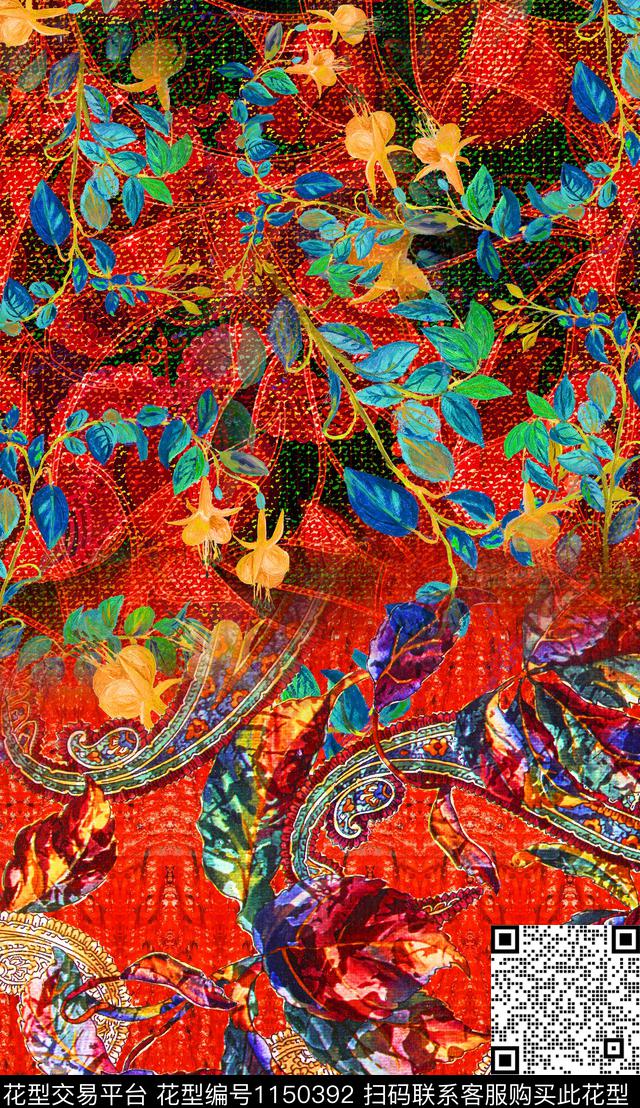 定位花数码华亿平台花卉数码印花华亿平台下载（图片编号: 1150392） - 瓦栏（Walan）
