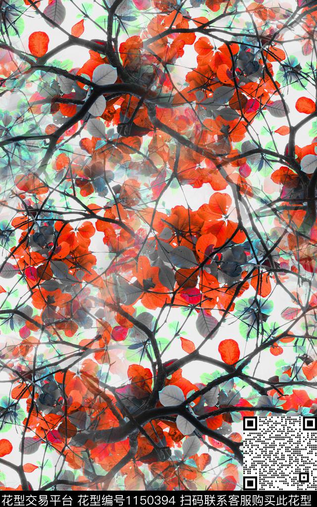 定位花肌理花卉数码印花华亿平台下载（图片编号: 1150394） - 瓦栏（Walan）