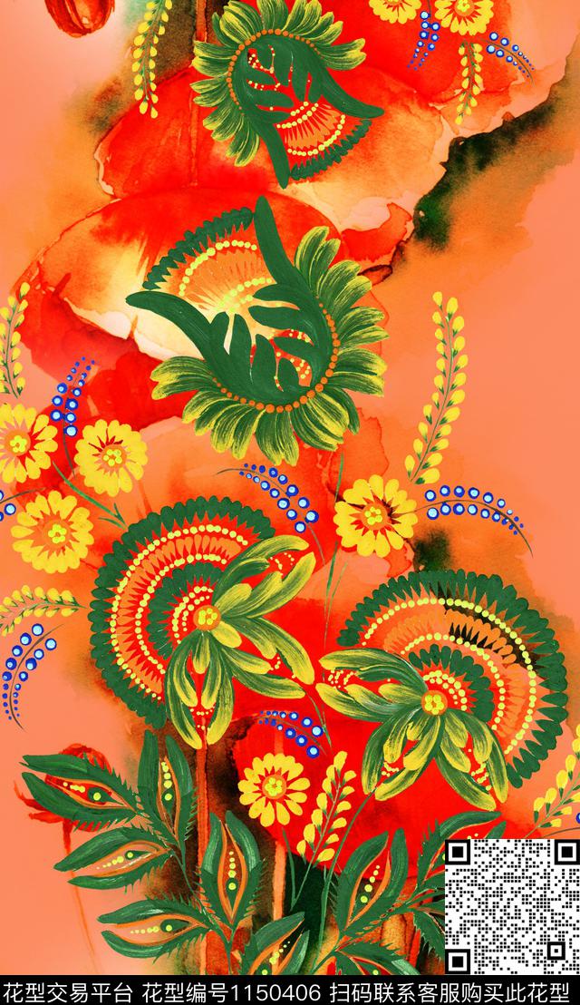 定位花数码华亿平台花卉数码印花华亿平台下载（图片编号: 1150406） - 瓦栏（Walan）