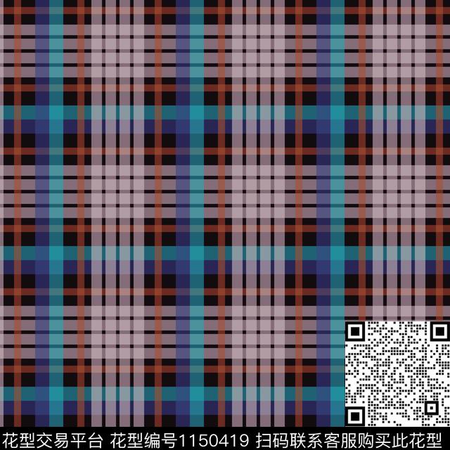 女装格子羊毛衫数码印花华亿平台下载（图片编号: 1150419） - 瓦栏（Walan）