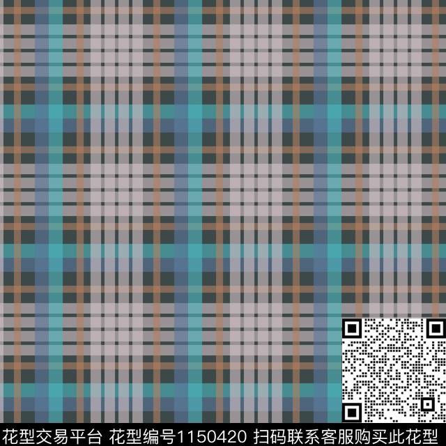 女装格子羊毛衫数码印花华亿平台下载（图片编号: 1150420） - 瓦栏（Walan）