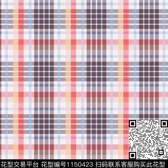 女装格子羊毛衫数码印花华亿平台下载（图片编号: 1150423） - 瓦栏（Walan）