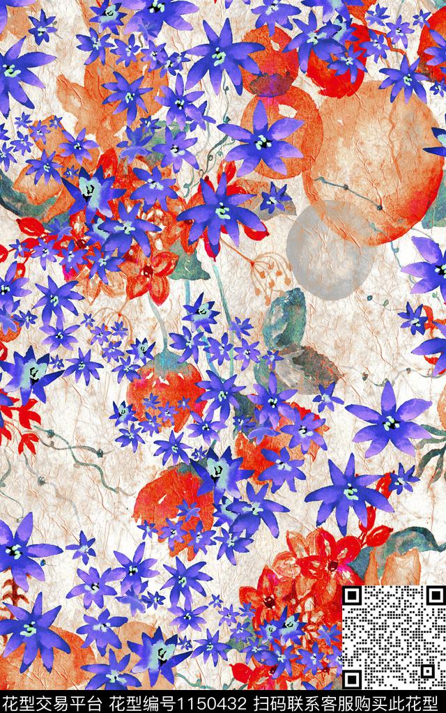 中国风数码华亿平台花卉数码印花华亿平台下载（图片编号: 1150432） - 瓦栏（Walan）