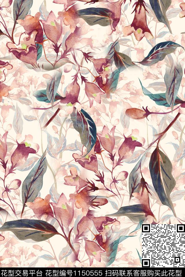 绿植树叶大牌风数码华亿平台数码印花华亿平台下载（图片编号: 1150555） - 瓦栏（Walan）