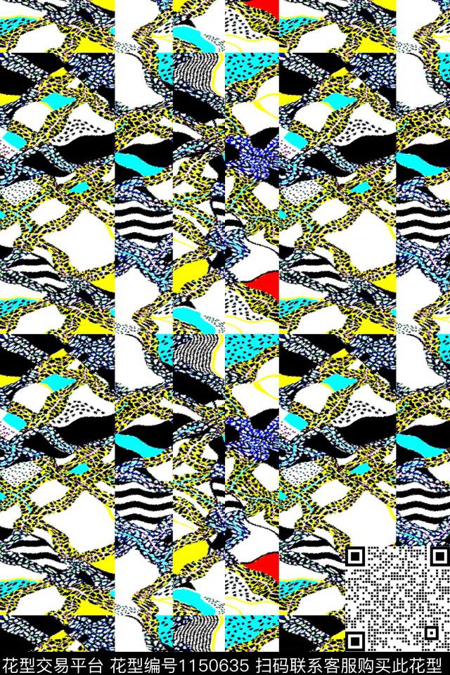 休闲大牌风错位数码印花华亿平台下载（图片编号: 1150635） - 瓦栏（Walan）