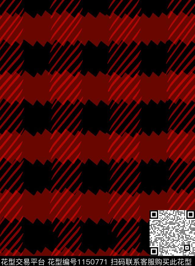 大牌风格子男装数码印花华亿平台下载（图片编号: 1150771） - 瓦栏（Walan）